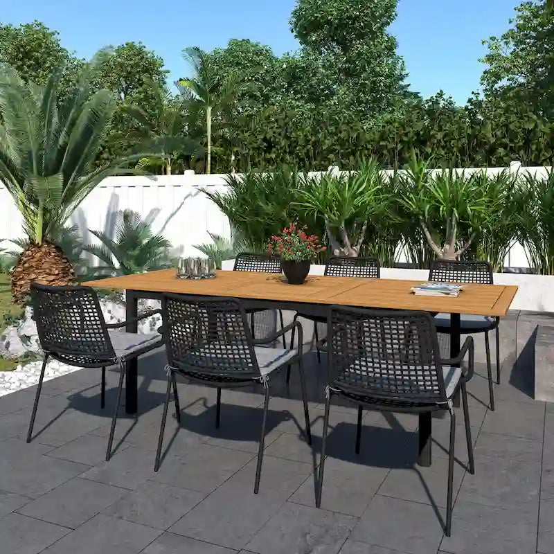 Amazonia Vail 7-Piece Teak Finish Patio Dining set