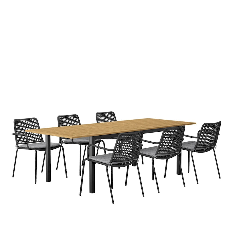 Amazonia Vail 7-Piece Teak Finish Patio Dining set