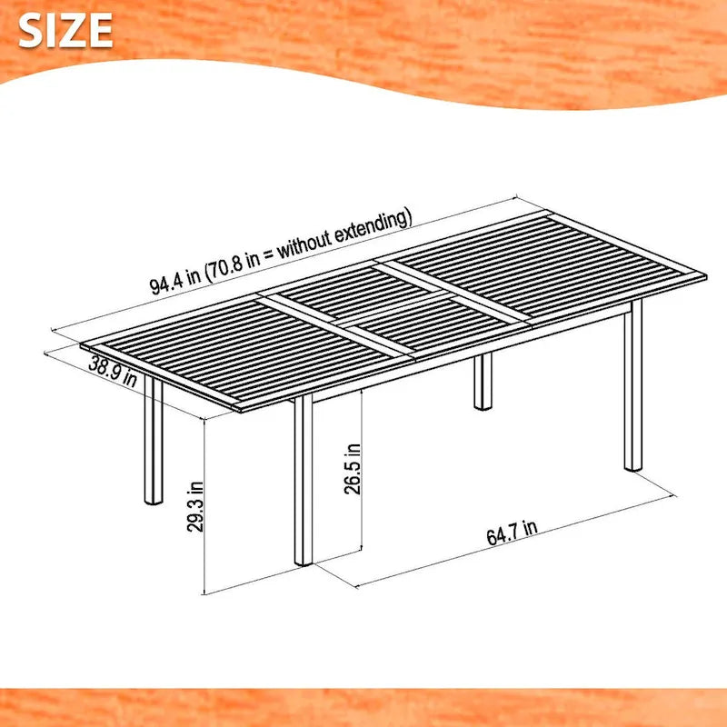 Amazonia Vail 7-Piece Teak Finish Patio Dining set
