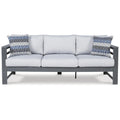 Signature Design by Ashley Amora Outdoor Poly All Weather Sofa with Cushion - 79W x 30D x 26H