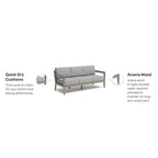 Sustain Gray Wood Outdoor Sofa