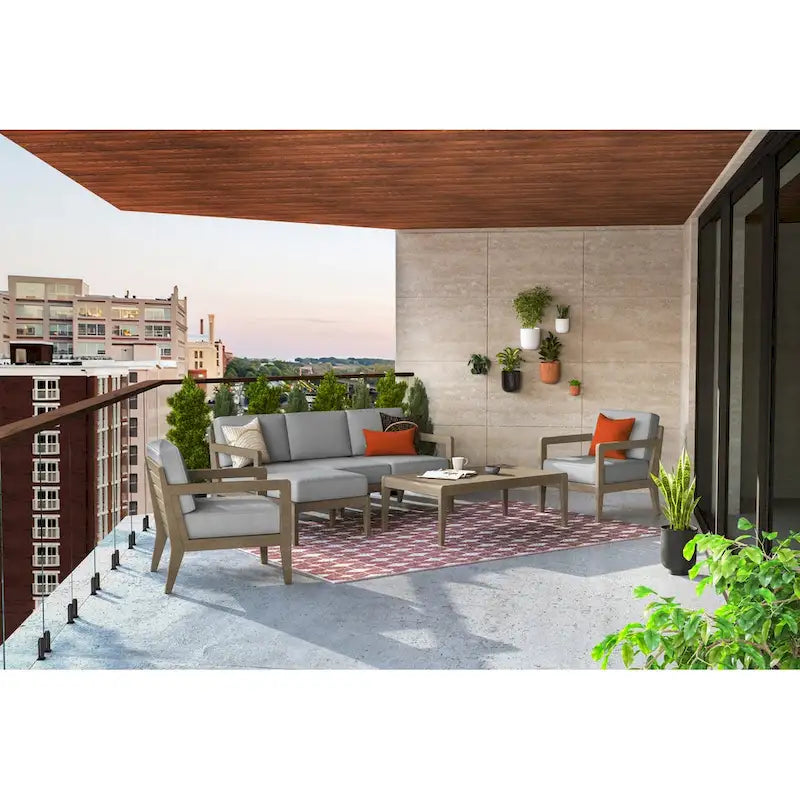 Sustain Gray Wood Outdoor Sofa