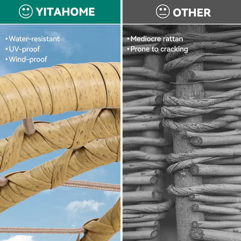 Moasis Rattan Rocking Egg Chair with Cushion