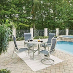 Outdoor Aluminum Dining with Swivel Chairs