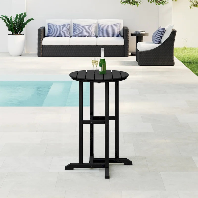 Polytrends Laguna Hdpe All Weather Outdoor Patio 24 Round Counter Bistro Table