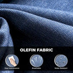 HOOOWOOO 16-piece Grey Rattan Outdoor Furniture Sectional Sofa Set Fire Pit Set with Swivel Chairs