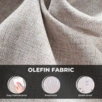 HOOOWOOO 16-piece Grey Rattan Outdoor Furniture Sectional Sofa Set Fire Pit Set with Swivel Chairs