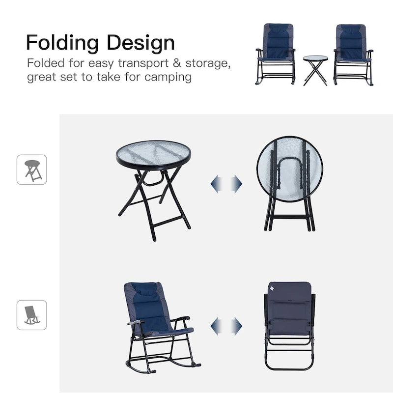 Folding Rocking Chair Table