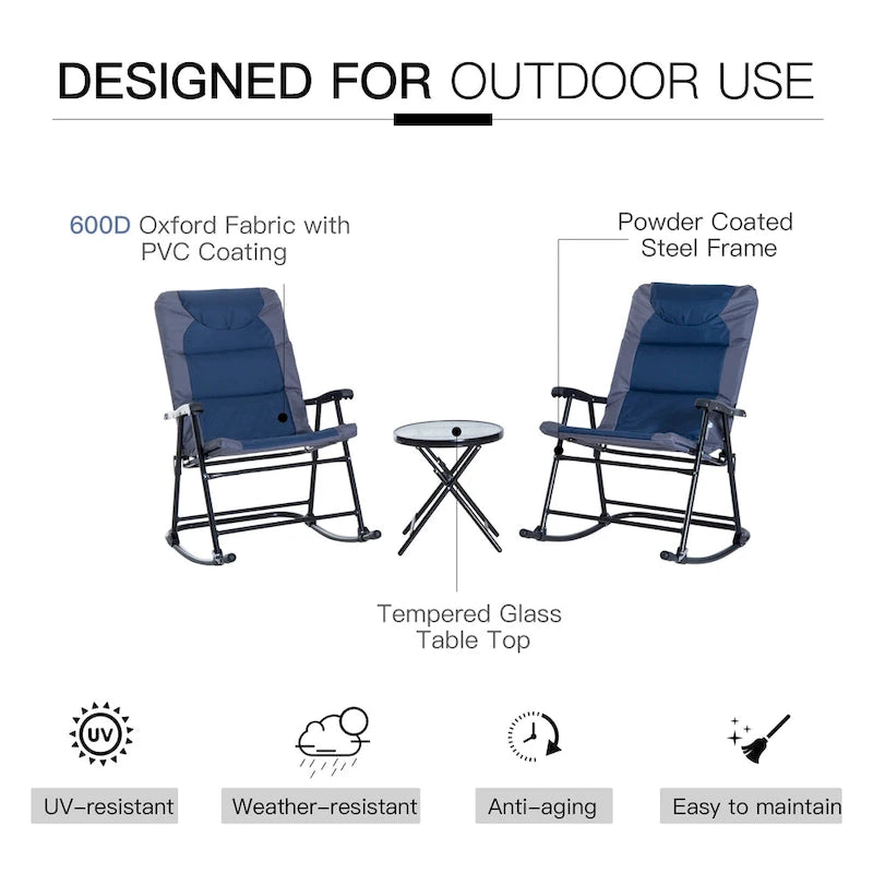 Folding Rocking Chair Table