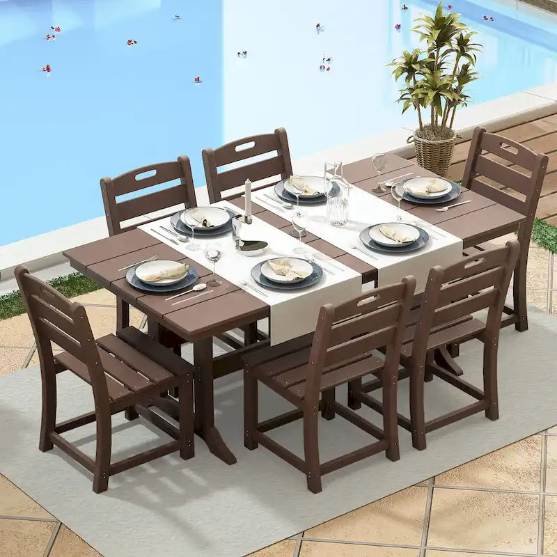 Outdoor Polyethylene Adirondack Dining Chair
