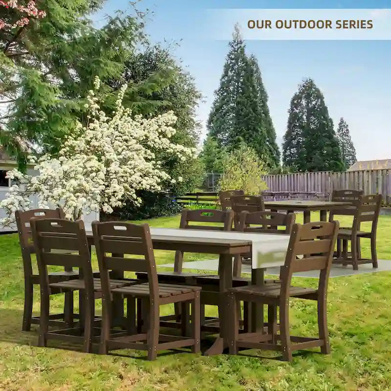 Outdoor Polyethylene Adirondack Dining Chair