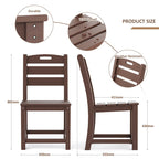 Outdoor Polyethylene Adirondack Dining Chair