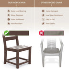 Outdoor Polyethylene Adirondack Dining Chair