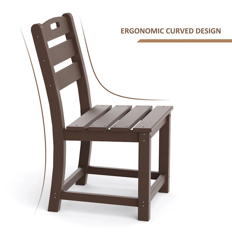 Outdoor Polyethylene Adirondack Dining Chair