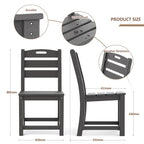 Outdoor Polyethylene Adirondack Dining Chair