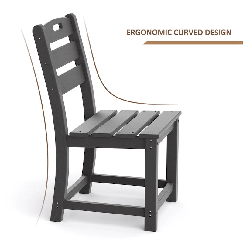 Outdoor Polyethylene Adirondack Dining Chair