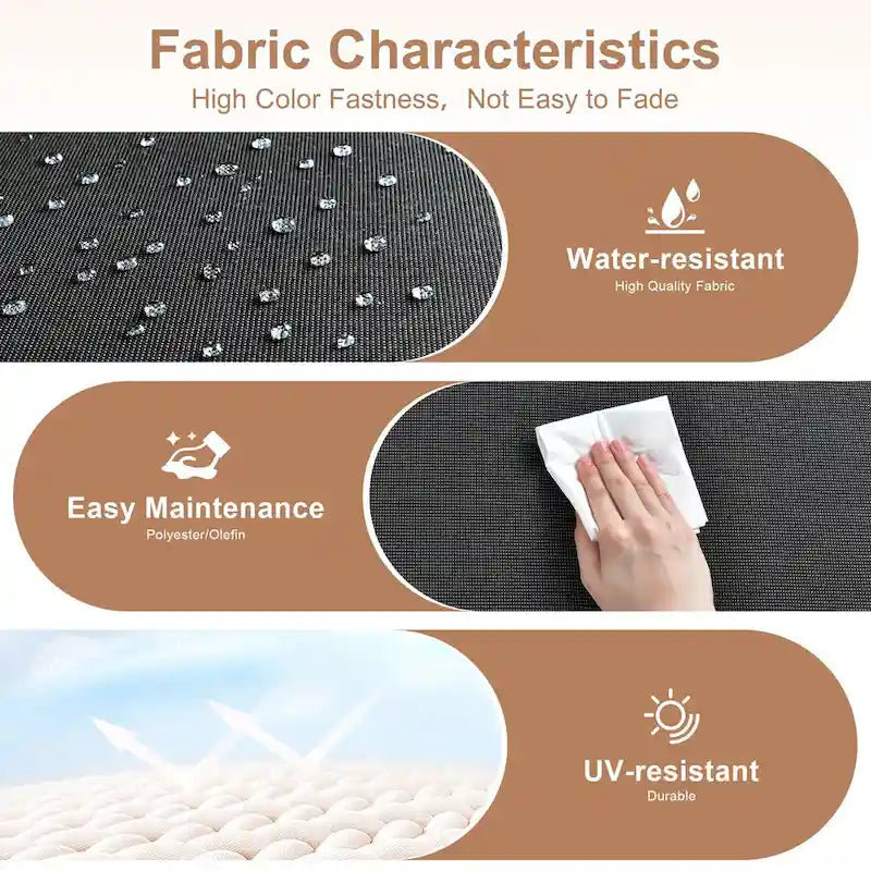 HOOOWOOO 7-piece Outdoor Wicker Patio Furniture Set with Fire Pit Table