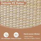 HOOOWOOO 7-piece Outdoor Wicker Patio Furniture Set with Fire Pit Table