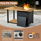 HOOOWOOO 7-piece Outdoor Wicker Patio Furniture Set with Fire Pit Table