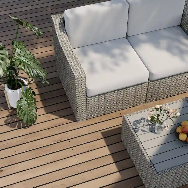 10 Piece Patio Sectional Conversation Set