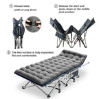 Portable Folding Camping Bed with Mattress, Guest Cot Bed 2PCS - 75