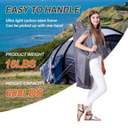 Portable Folding Camping Bed with Mattress, Guest Cot Bed 2PCS - 75