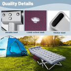 Portable Folding Camping Bed with Mattress, Guest Cot Bed 2PCS - 75