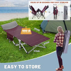 Portable Folding Camping Bed with Mattress, Guest Cot Bed 2PCS - 75