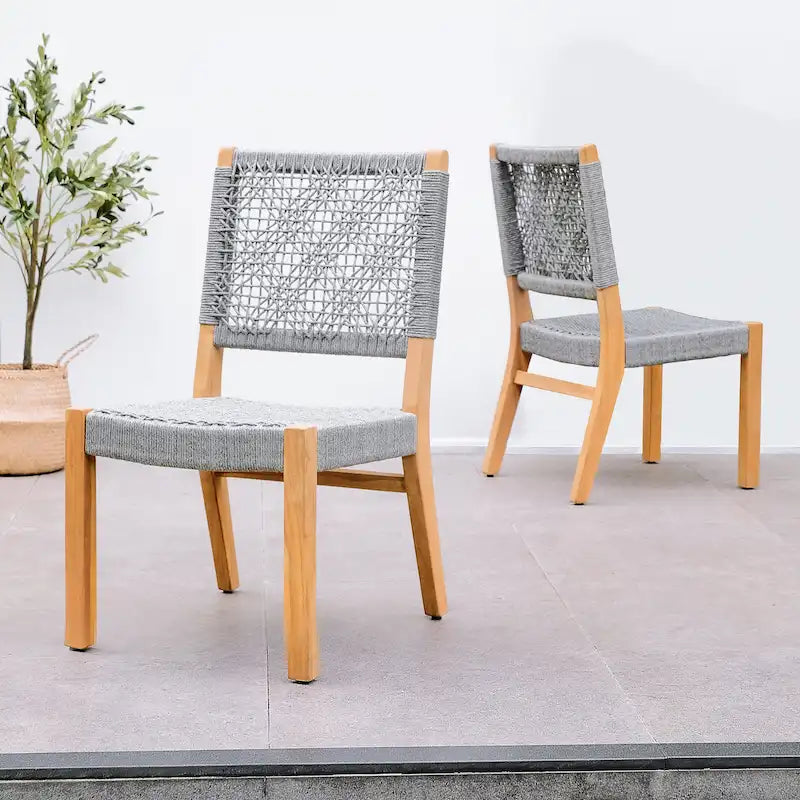 Nassau 2-piece Teak Patio Dining Chair