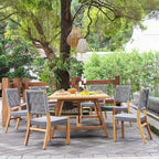 Nassau 2-piece Teak Patio Dining Chair