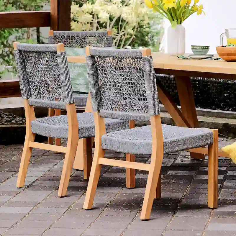 Nassau 2-piece Teak Patio Dining Chair