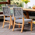 Nassau 2-piece Teak Patio Dining Chair