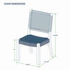 Nassau 2-piece Teak Patio Dining Chair