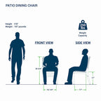 Nassau 2-piece Teak Patio Dining Chair