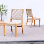 Nassau 2-piece Teak Patio Dining Chair