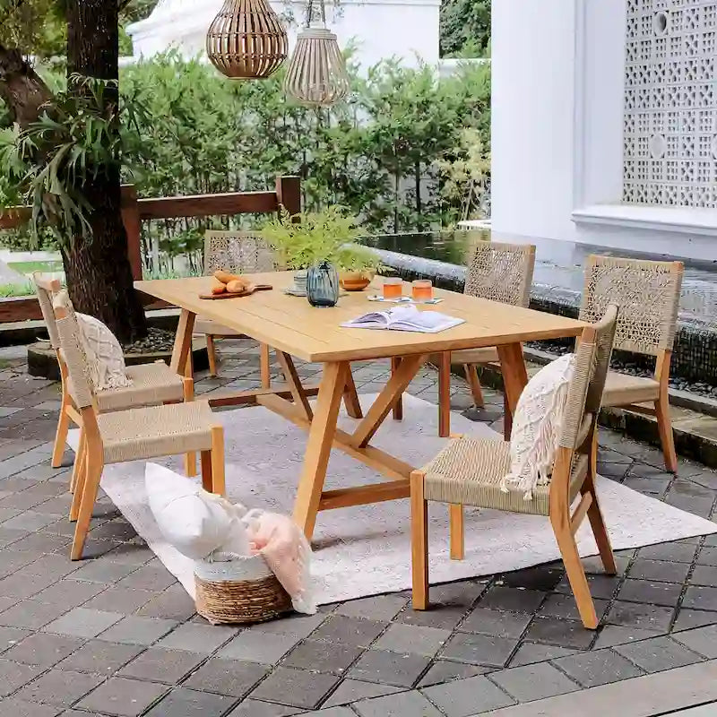 Nassau 2-piece Teak Patio Dining Chair