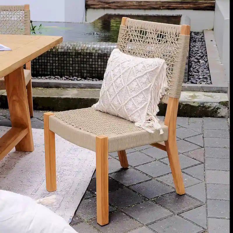 Nassau 2-piece Teak Patio Dining Chair