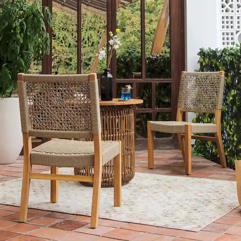 Nassau 2-piece Teak Patio Dining Chair