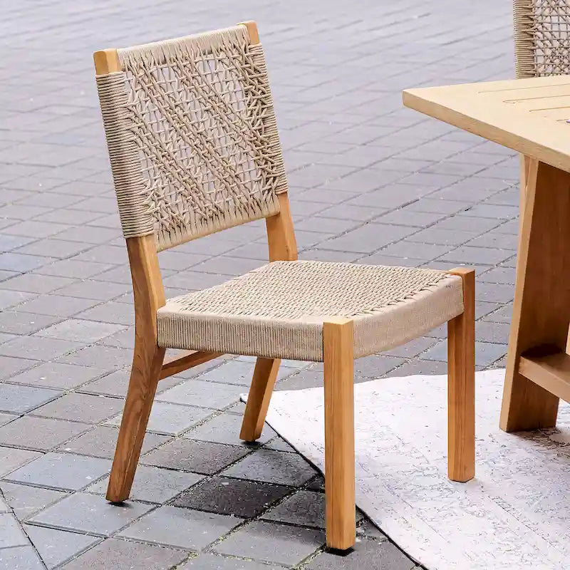 Nassau 2-piece Teak Patio Dining Chair