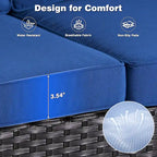 Patio Wicker Furniture With 30" Fire Table