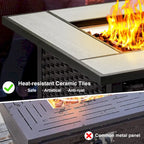 Patio Wicker Furniture With 30" Fire Table