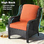Patio Wicker Furniture With 30" Fire Table