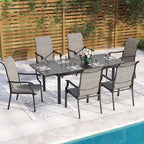 Padded Textilene Chairs Patio Dining