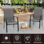 Padded Textilene Chairs Patio Dining