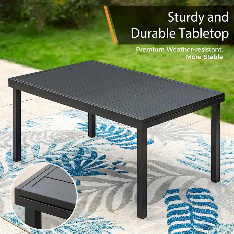 Padded Textilene Chairs Patio Dining