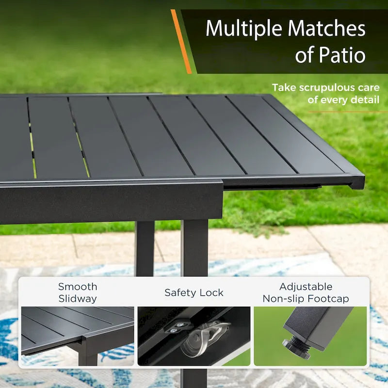 Padded Textilene Chairs Patio Dining