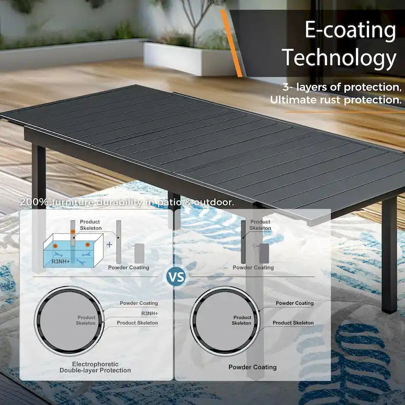Padded Textilene Chairs Patio Dining