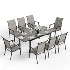 Padded Textilene Chairs Patio Dining