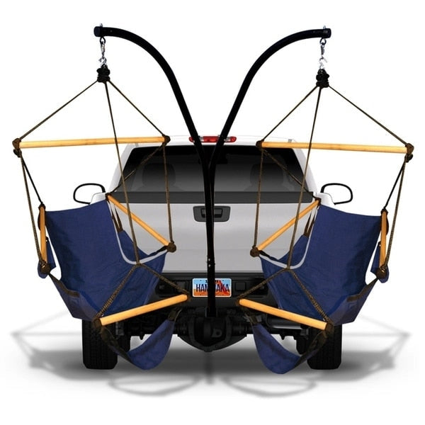 Hammaka Hammock Hitch Stand with Two Cradle Chairs and Parachute Hammock