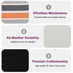 2-Seater Wicker Porch Swing with Hanging Chains